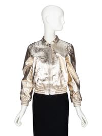 GUCCI, GOLD LEATHER "LOVE PARADE" JACKET