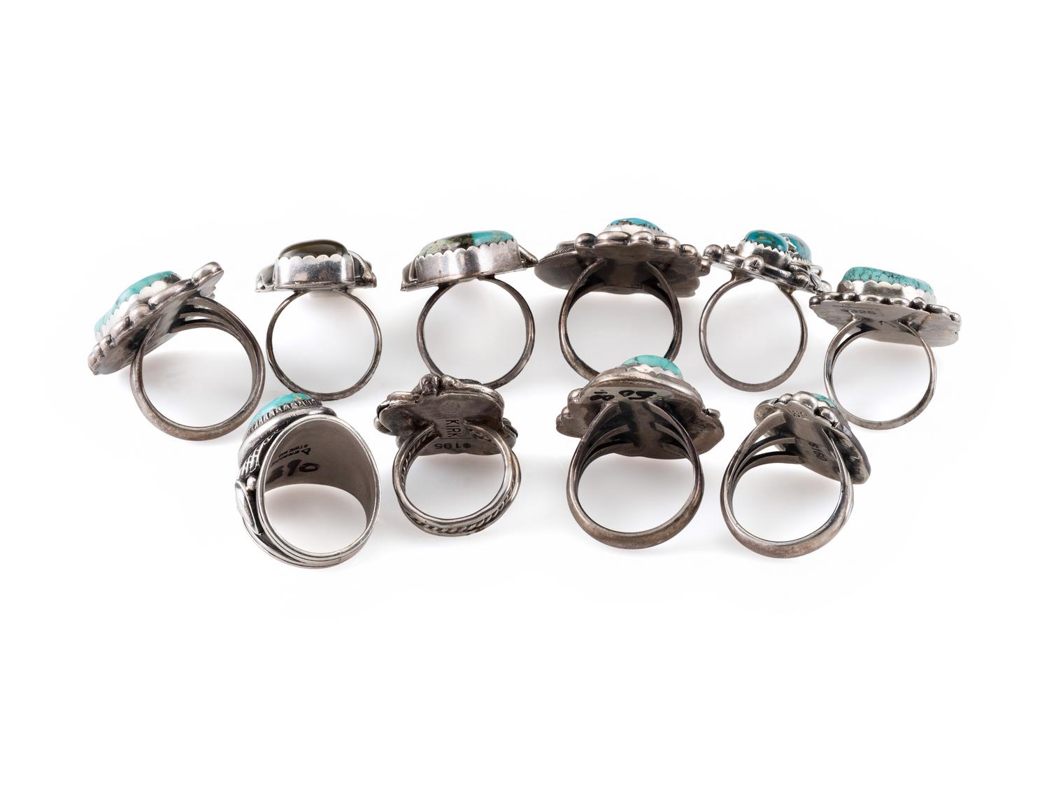 Navajo Silver and Turquoise Rings