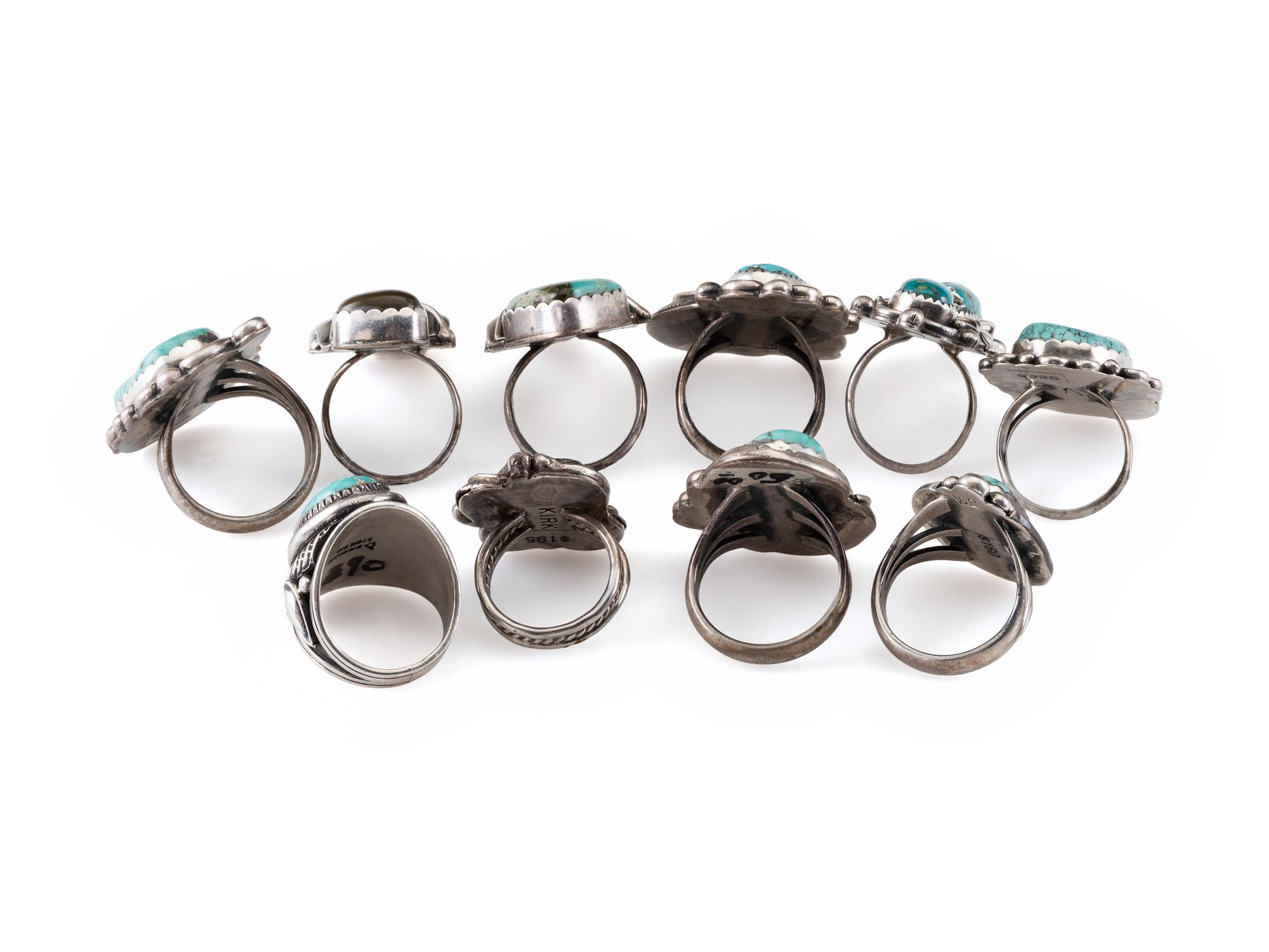 Navajo Silver and Turquoise Rings