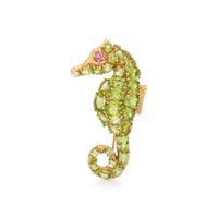 PERIDOT SEAHORSE BROOCH