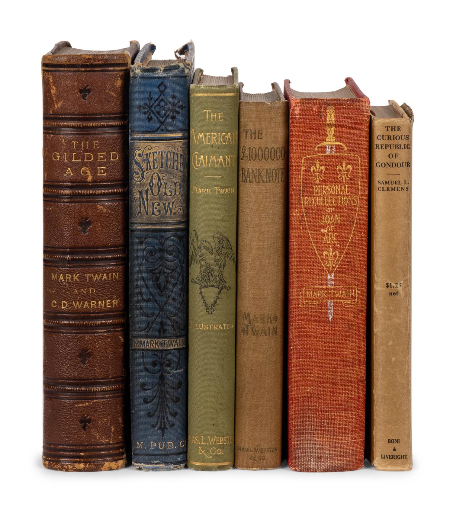 CLEMENS, Samuel ("Mark Twain") (1835-1910). A group of 11 novels and collections of short stories, including: