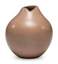 Buff Pottery Jar, with Corn