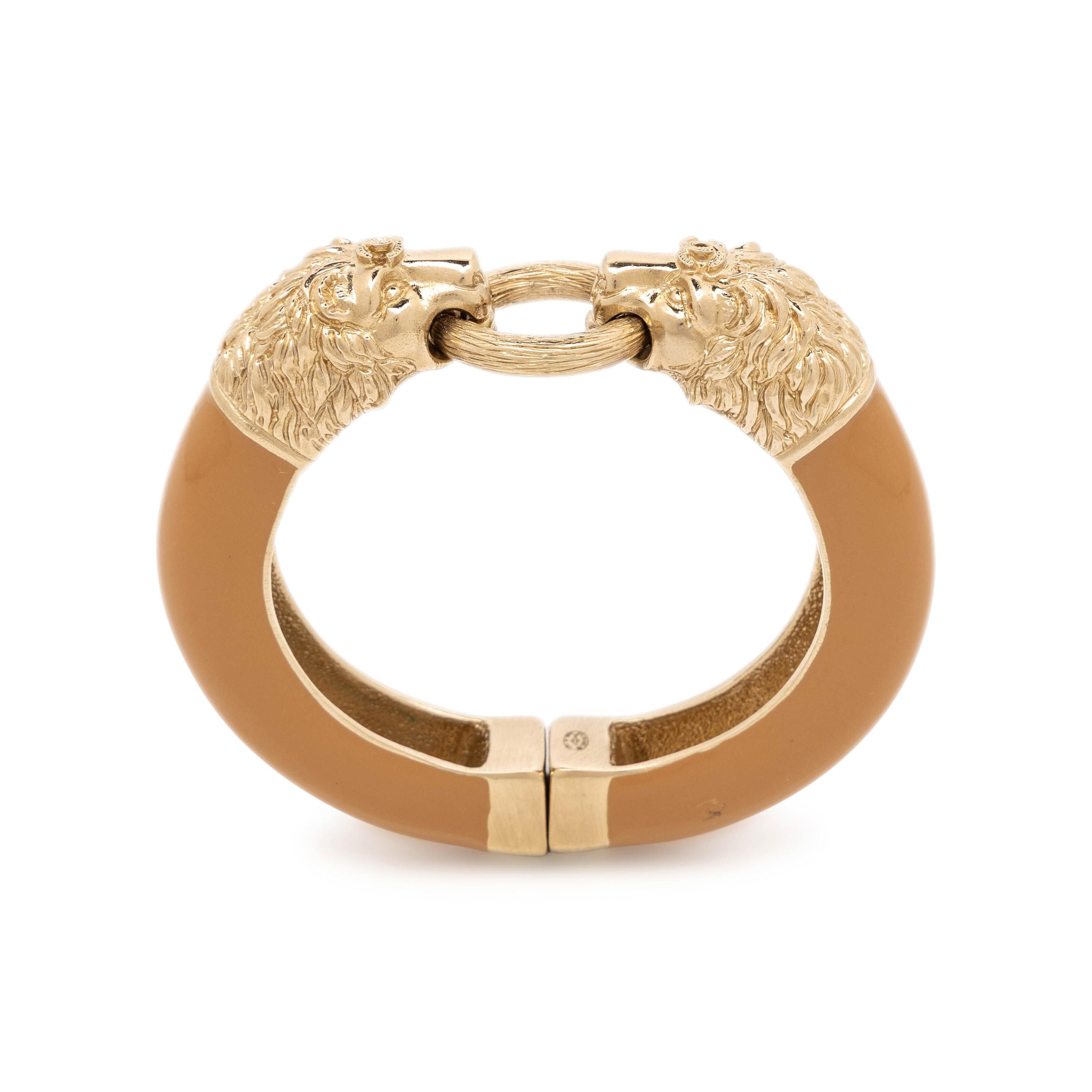 Chanel, Double Lion's Head Cuff Bracelet
