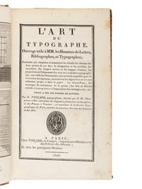[PRINTING HISTORY]. VINÇARD, B. L’Art du Typographe, Ouvrage utile à MM. les Hommes de Lettres, Bibliographes, et Typographes ... Paris: Chez Vinçard, 1806.