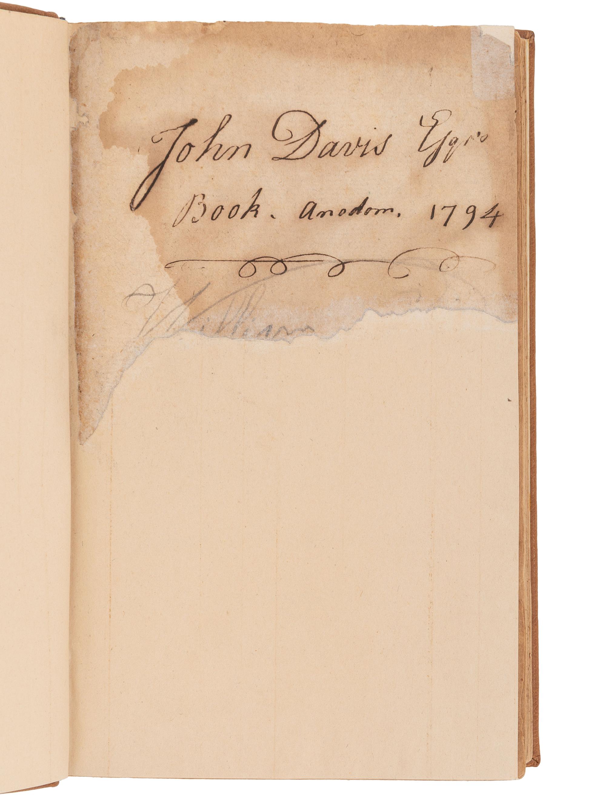 [US CONGRESS]. Acts Passed at the First Session of the Congress of the United States of America, Begun and Held at the City of New-York, on Wednesday the Fourth of March, in the Year M,DCC,LXXXIX . [ With: ] Acts of the Fifth Congress, 1797.