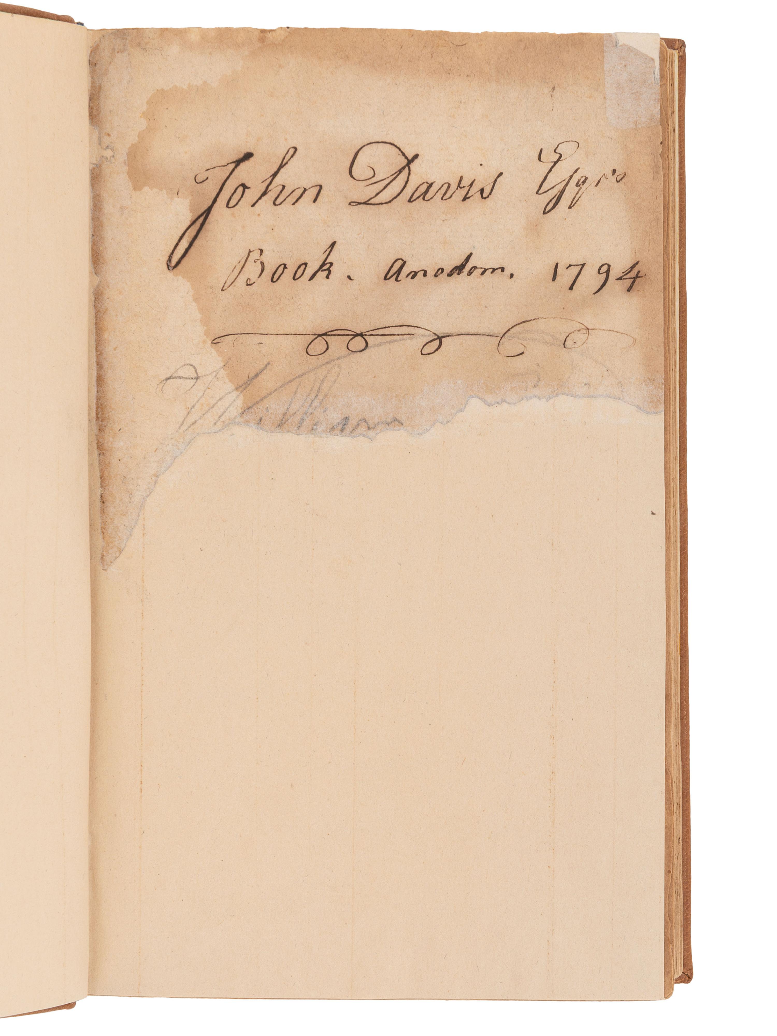 [US CONGRESS]. Acts Passed at the First Session of the Congress of the United States of America, Begun and Held at the City of New-York, on Wednesday the Fourth of March, in the Year M,DCC,LXXXIX . [ With: ] Acts of the Fifth Congress, 1797.