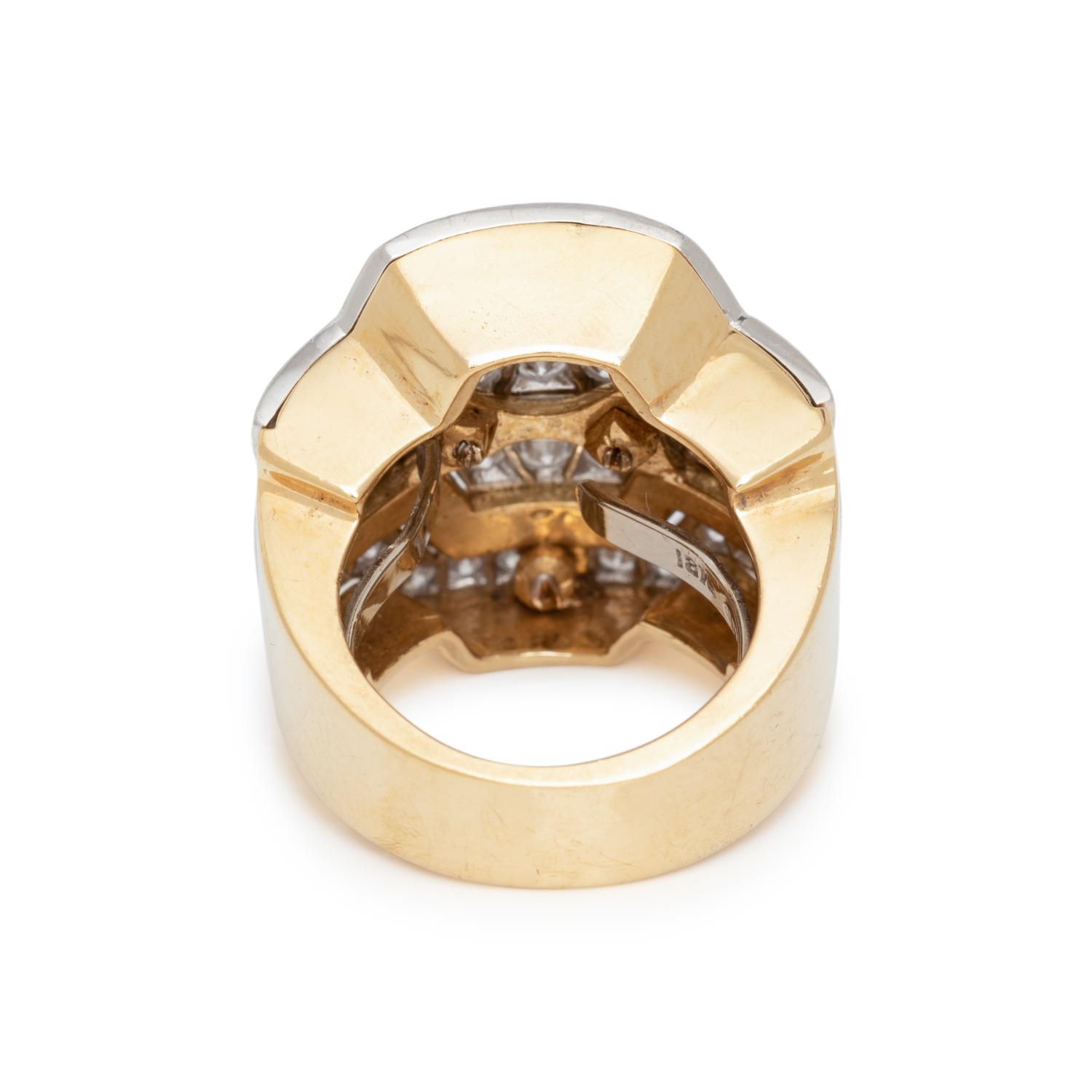 DAVID WEBB, DIAMOND AND ENAMEL RING