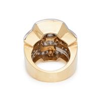DAVID WEBB, DIAMOND AND ENAMEL RING