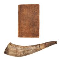 Revolutionary War Centennial Carved Powder Horn for Andrew Porter - US Marine Corps & Continental Artillery with Provenance
