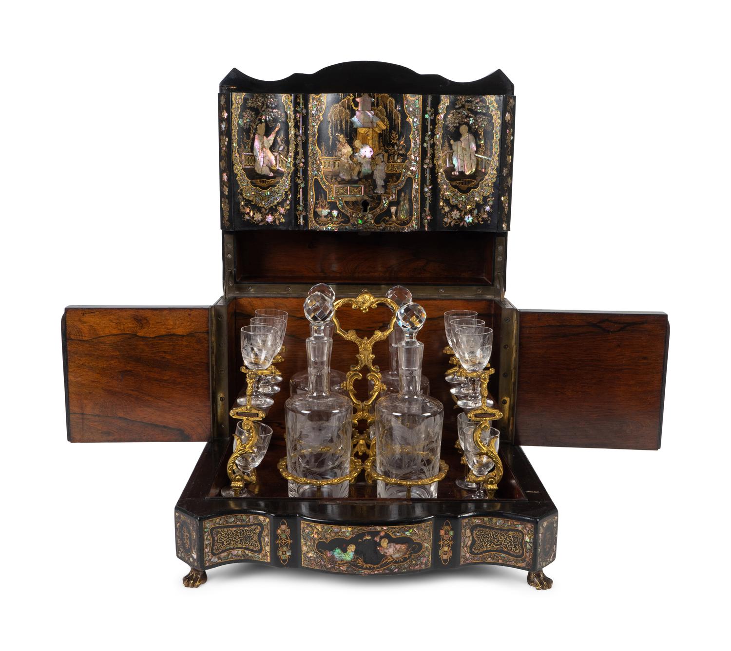 A Napoleon III Mother-of-Pearl Inlaid Cave a Liqueur — LATE 19TH CENTURY