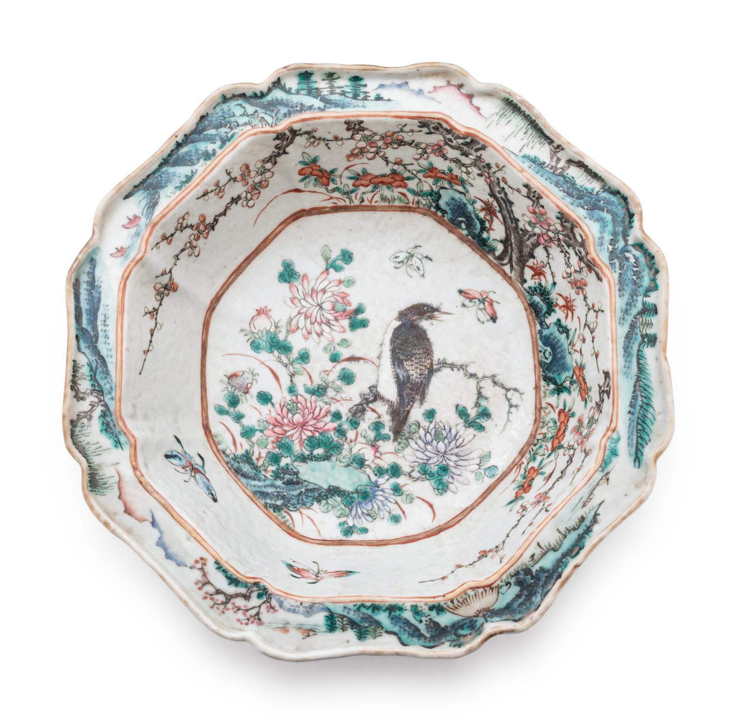 Seven Chinese Famille Rose Porcelain Wares