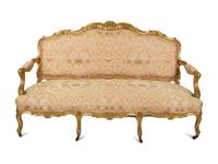 A Louis XV Style Giltwood Sofa and Pair of Fauteuils — EARLY 20TH CENTURY