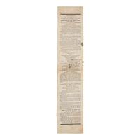 [Harrison, William Henry] Handbill for the Funeral Service for the First President to Die in Office, April 16, 1841