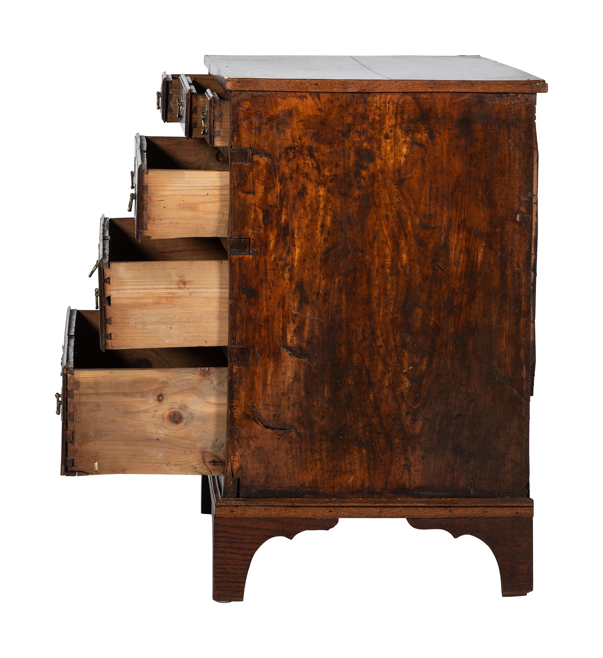 A Mahogany and Oak Chest of Drawers