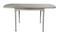 A George III Style Painted Drop-Leaf Table Height 29 x width 36 1/2 depth 36 inches. — 20TH CENTURY