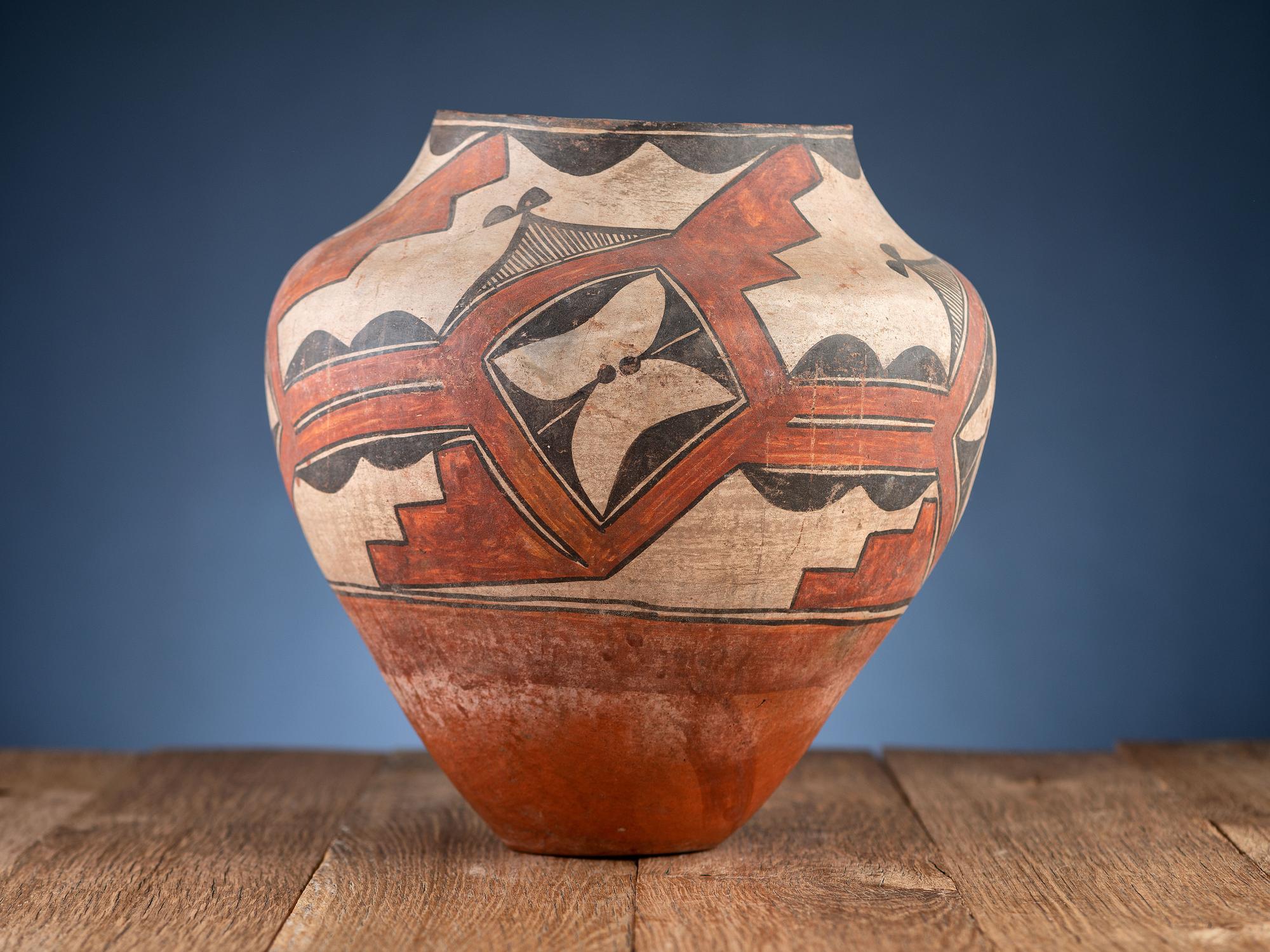 Zia Polychrome Pottery Olla