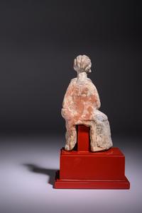 A Greek Terracotta Seated Woman