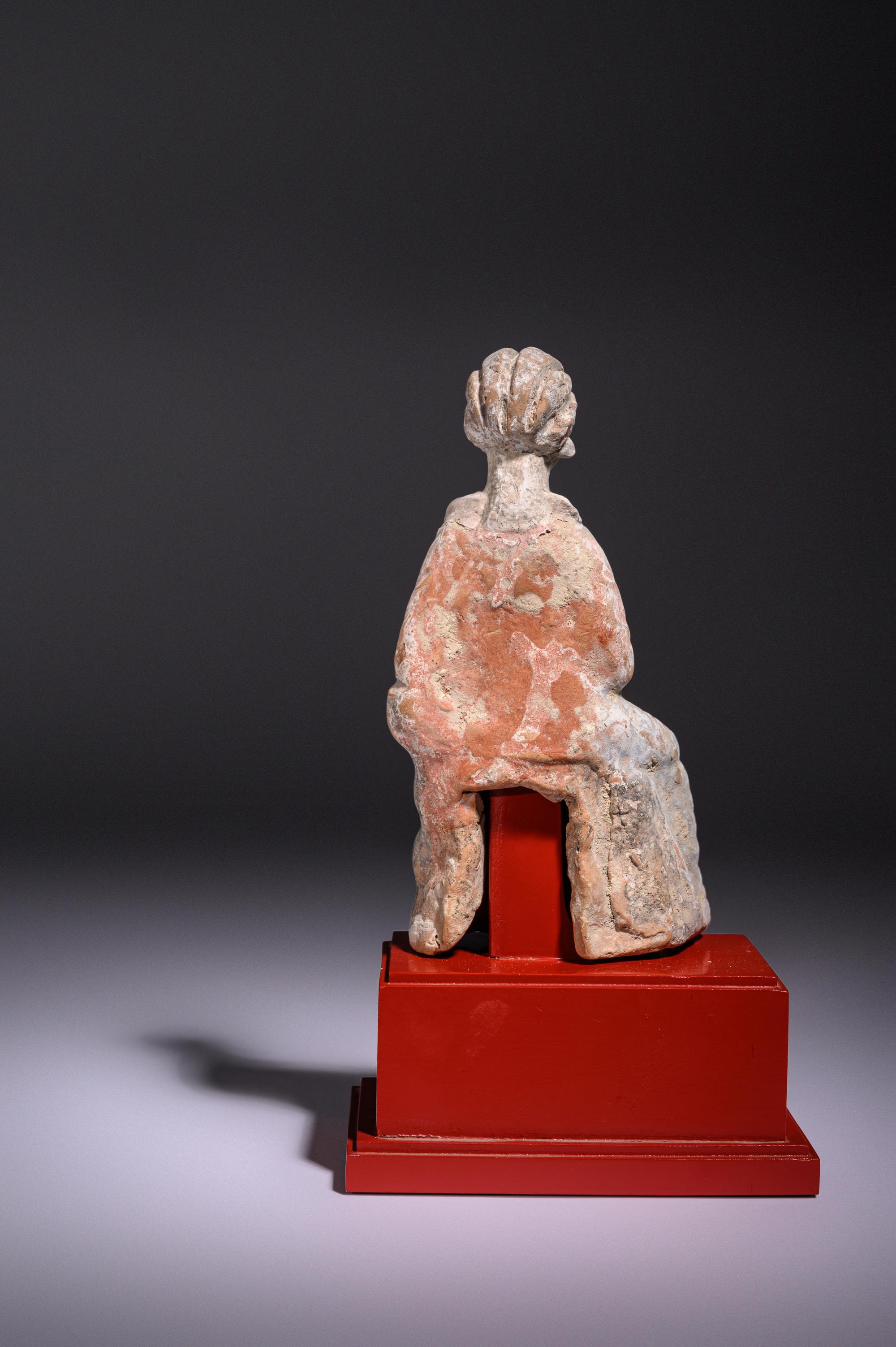 A Greek Terracotta Seated Woman