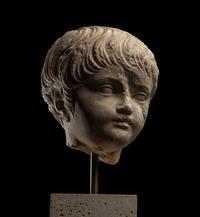 A Roman Marble Portrait Head of a Boy