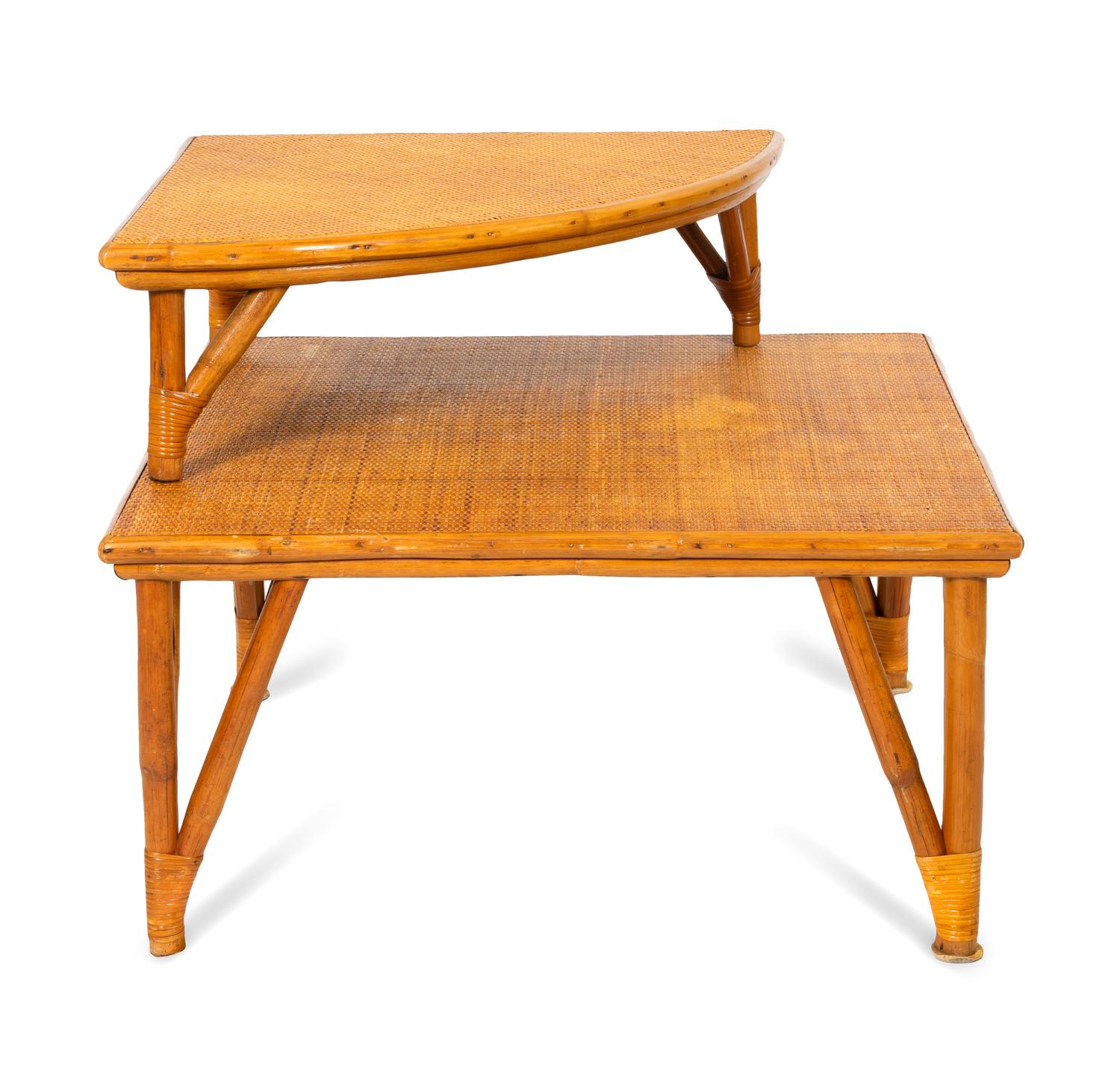 A Four-Piece Suite of Rattan Furniture in the Manner of Bielecky Brothers
