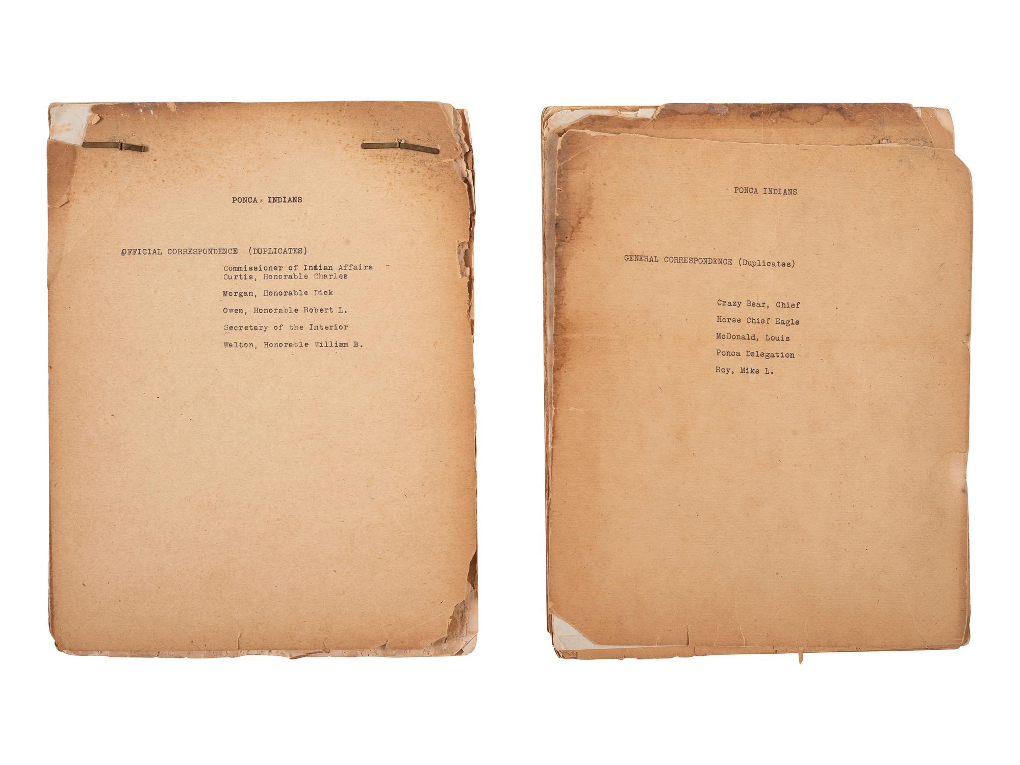 [NATIVE AMERICAN]. Correspondence involving affairs at White Earth Agency, ca early 20th century.