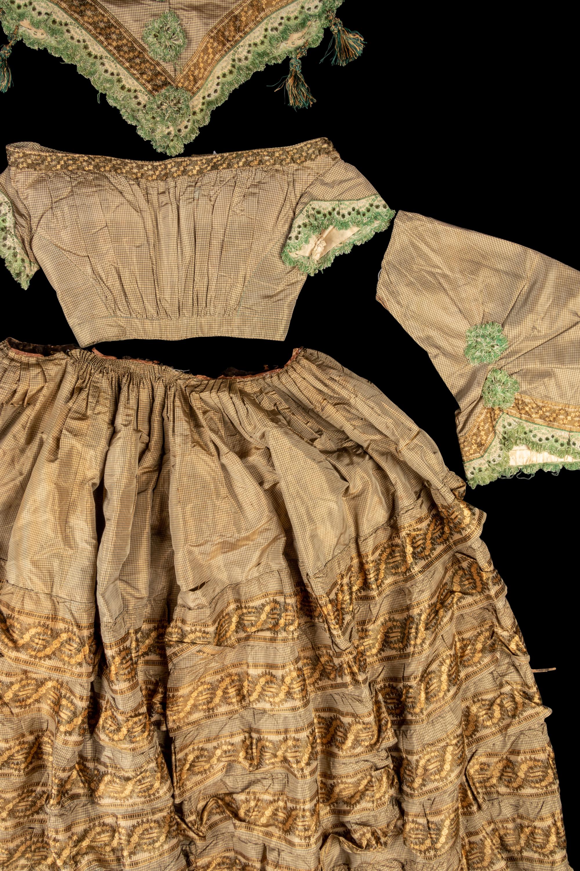 Three Mid-19th Century Ensembles & Dresses, 1850-60s
