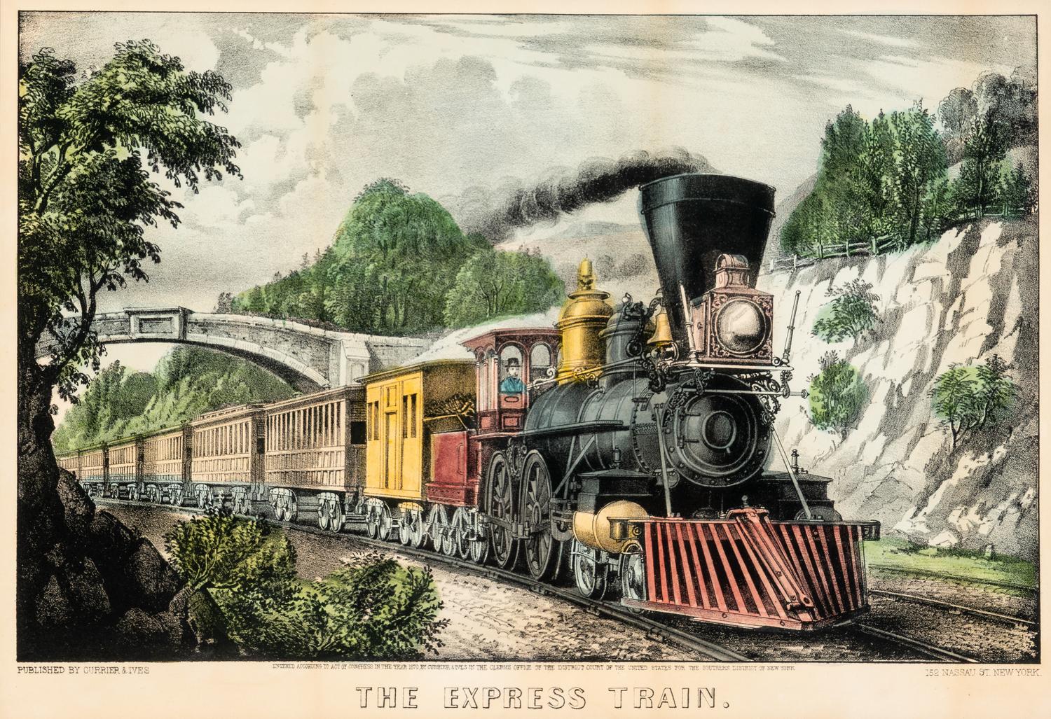 [AMERICANA - CURRIER & IVES]. A group of 7 small format lithographs, comprising: