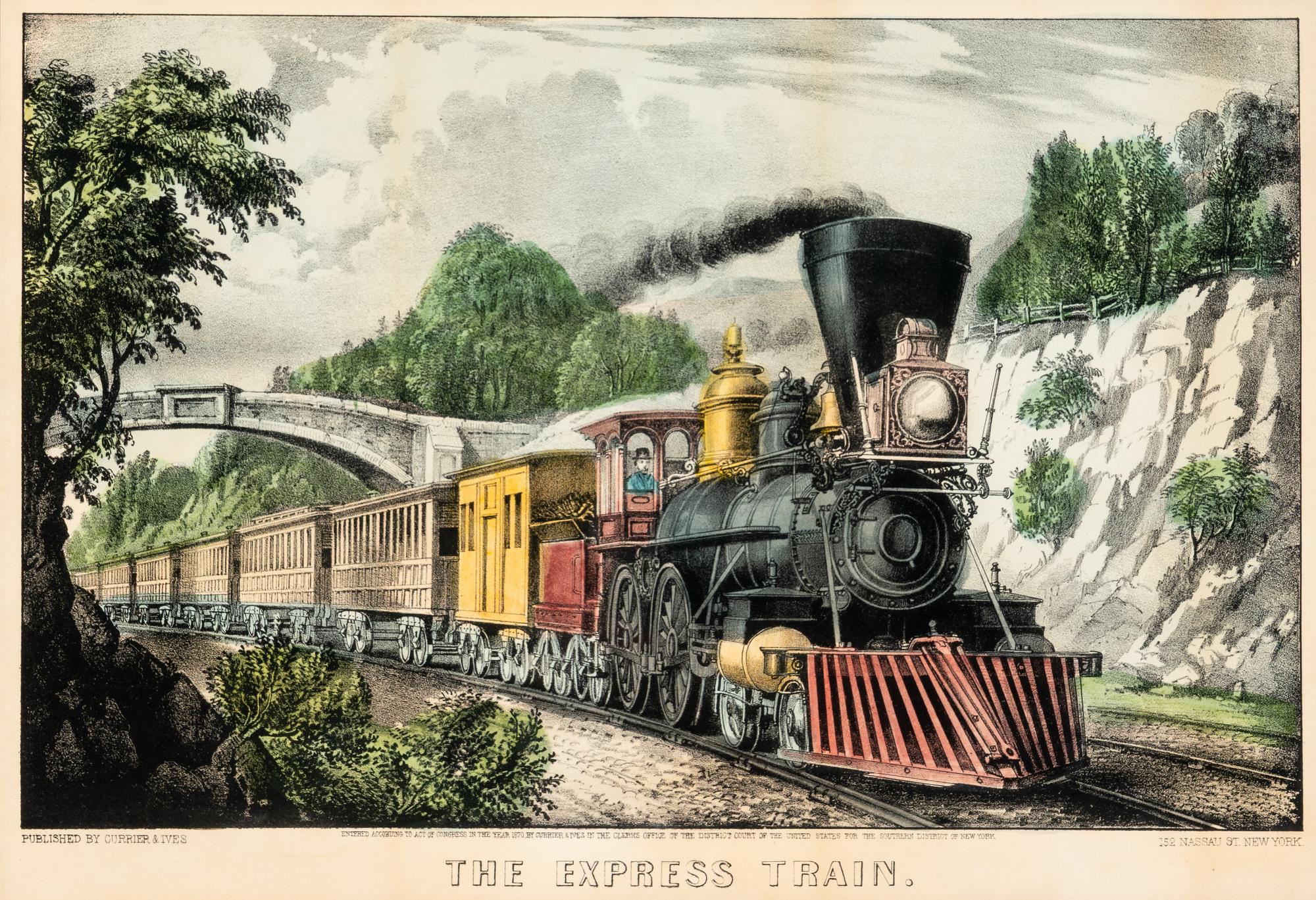 [AMERICANA - CURRIER & IVES]. A group of 7 small format lithographs, comprising: