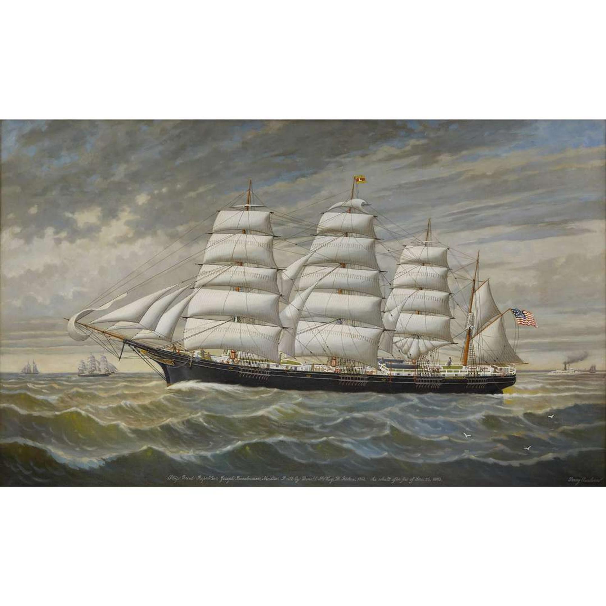 PERCY A. SANBORN (AMERICAN 1849–1929) "SHIP GREAT REPUBLIC"