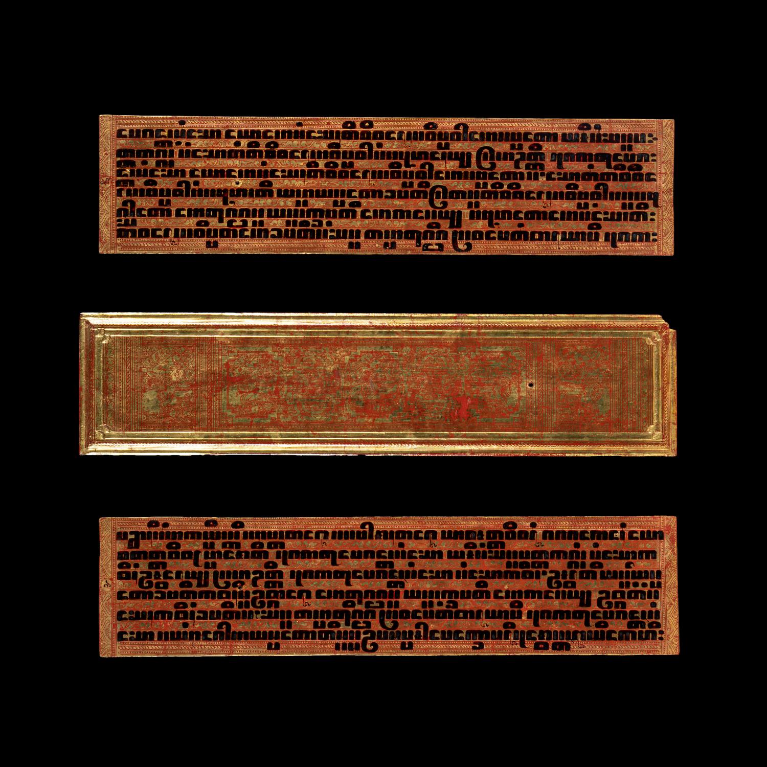 Two Thai Sanskirt Leaves and a Cover
