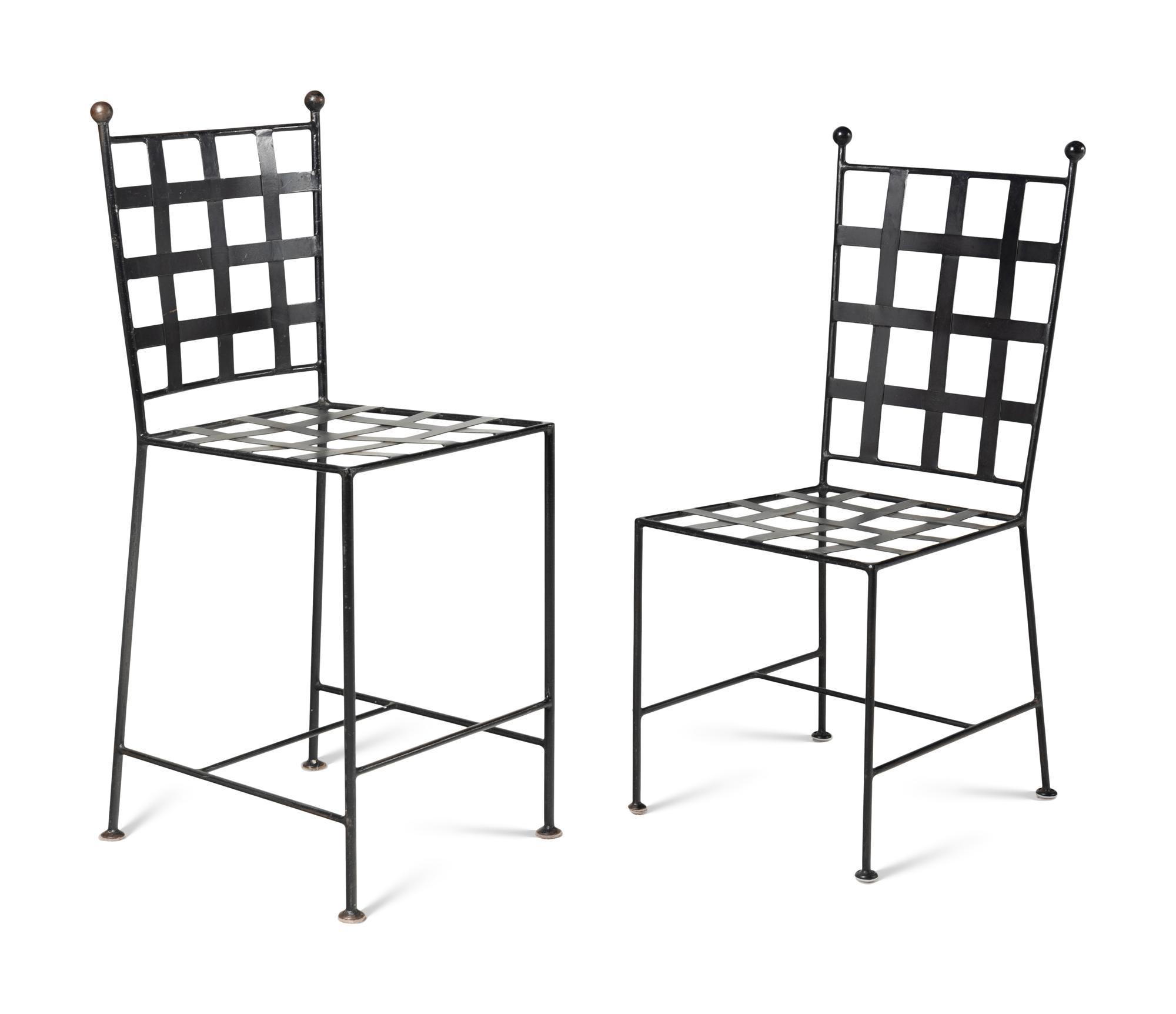 A Set of Contemporary Iron Chairs