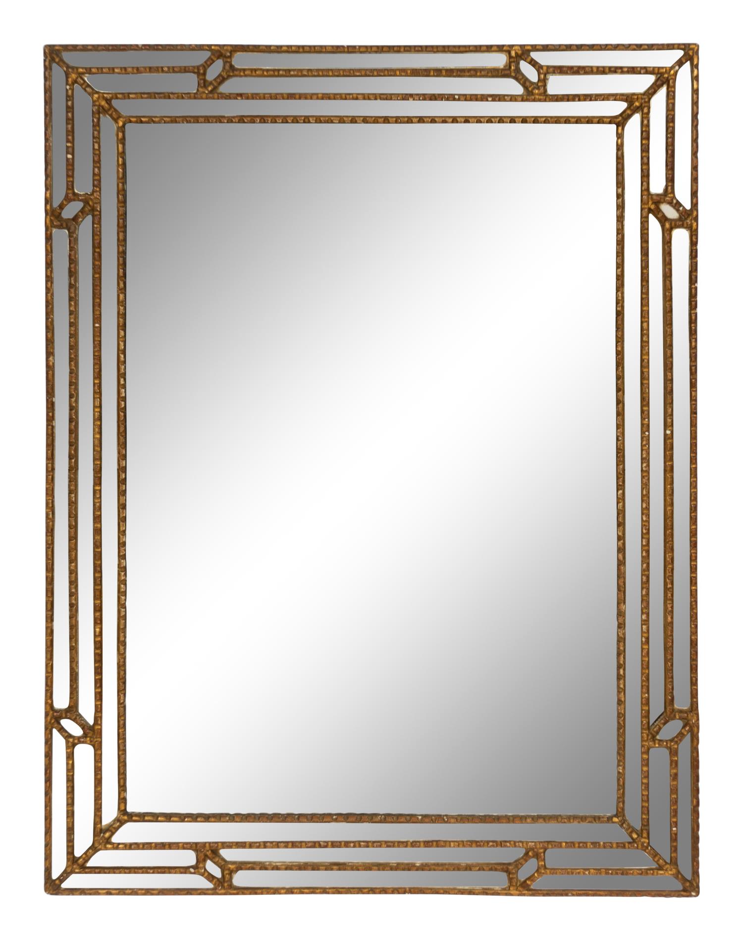 A Venetian Giltwood Parclose Mirror