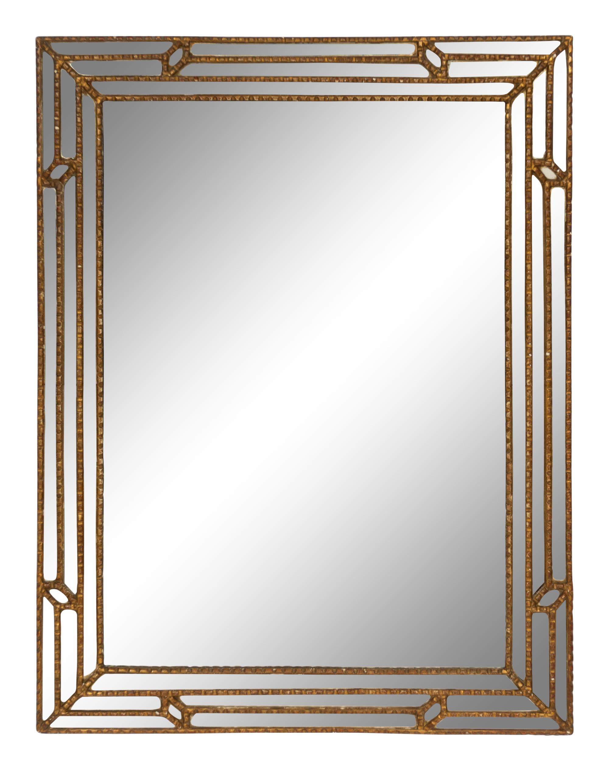 A Venetian Giltwood Parclose Mirror