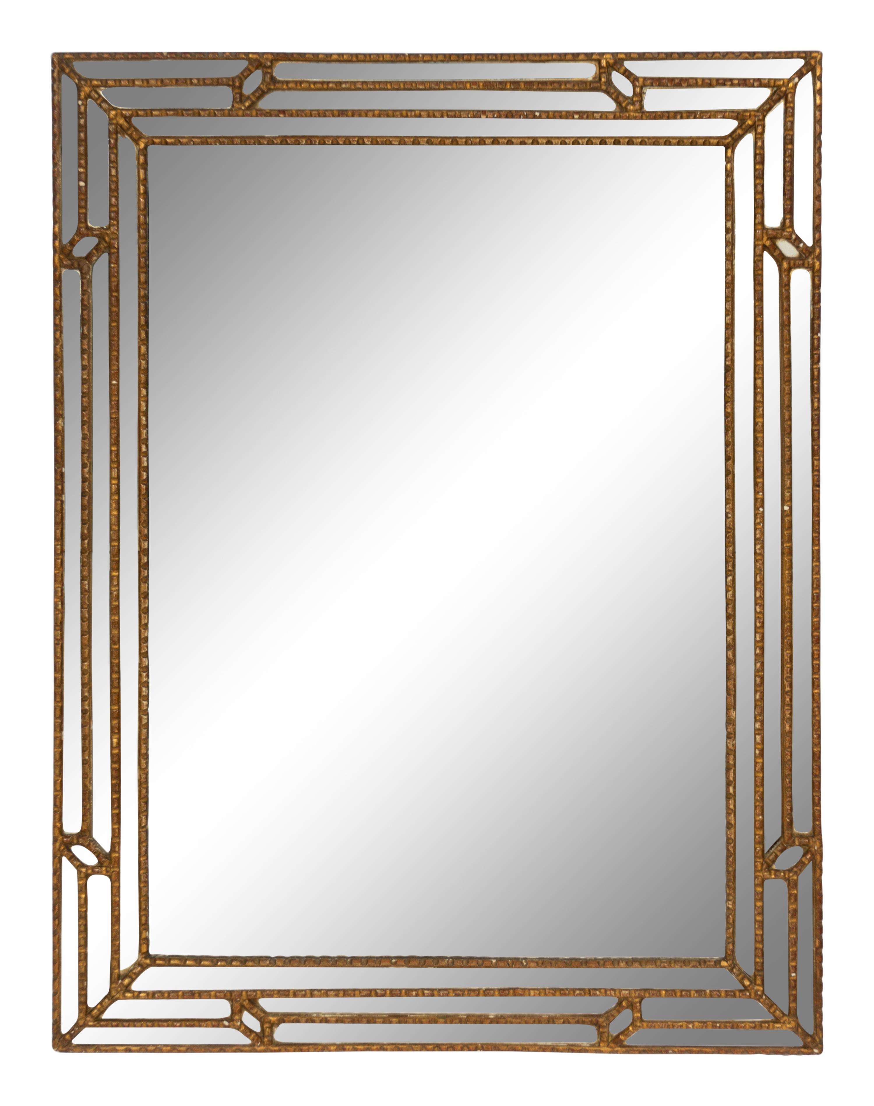 A Venetian Giltwood Parclose Mirror