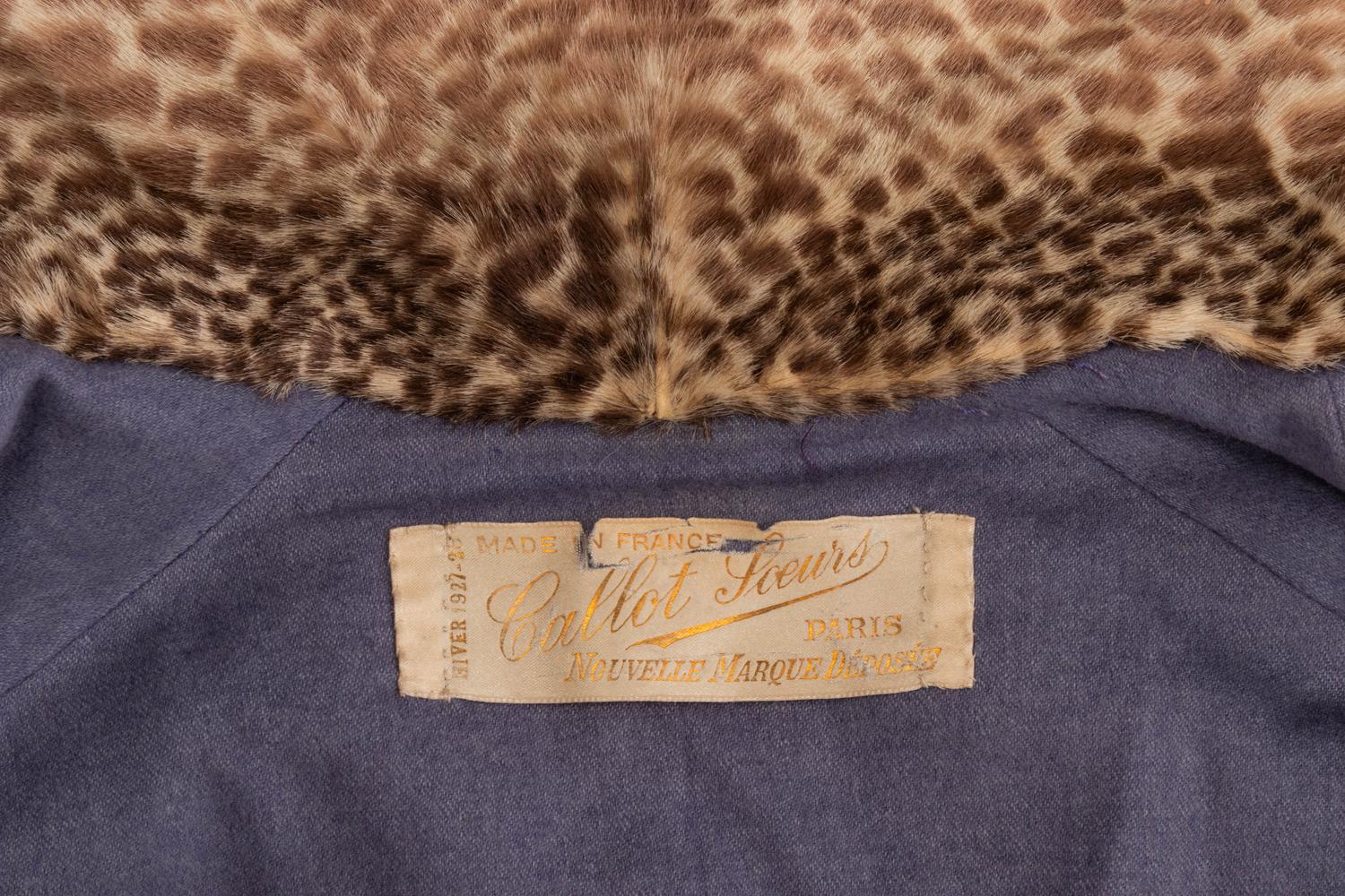 Callot Soeurs Leather and Fur Coat, Winter 1927-28