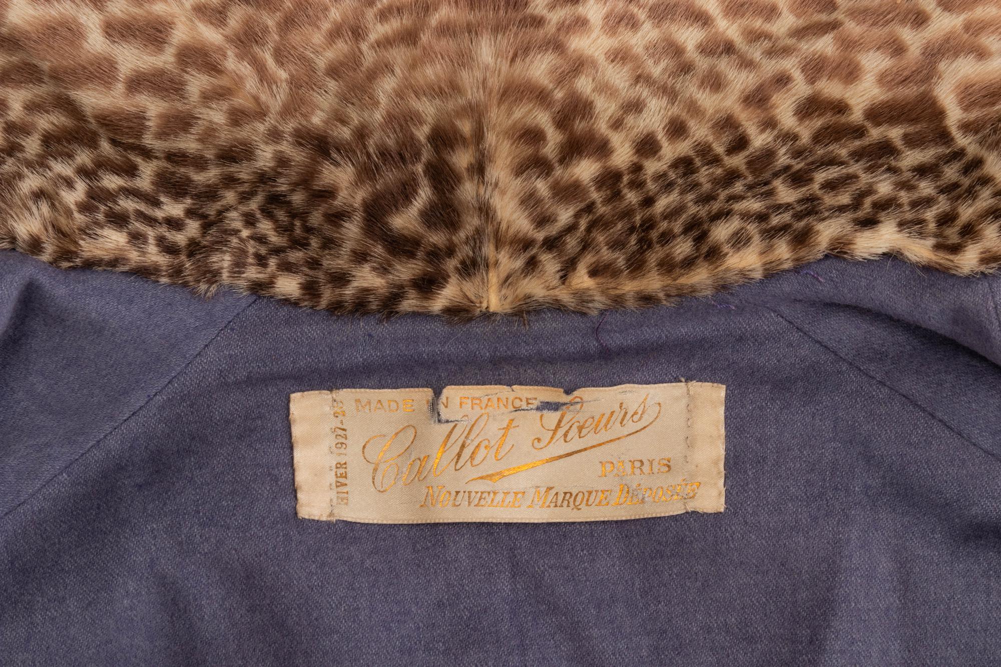 Callot Soeurs Leather and Fur Coat, Winter 1927-28