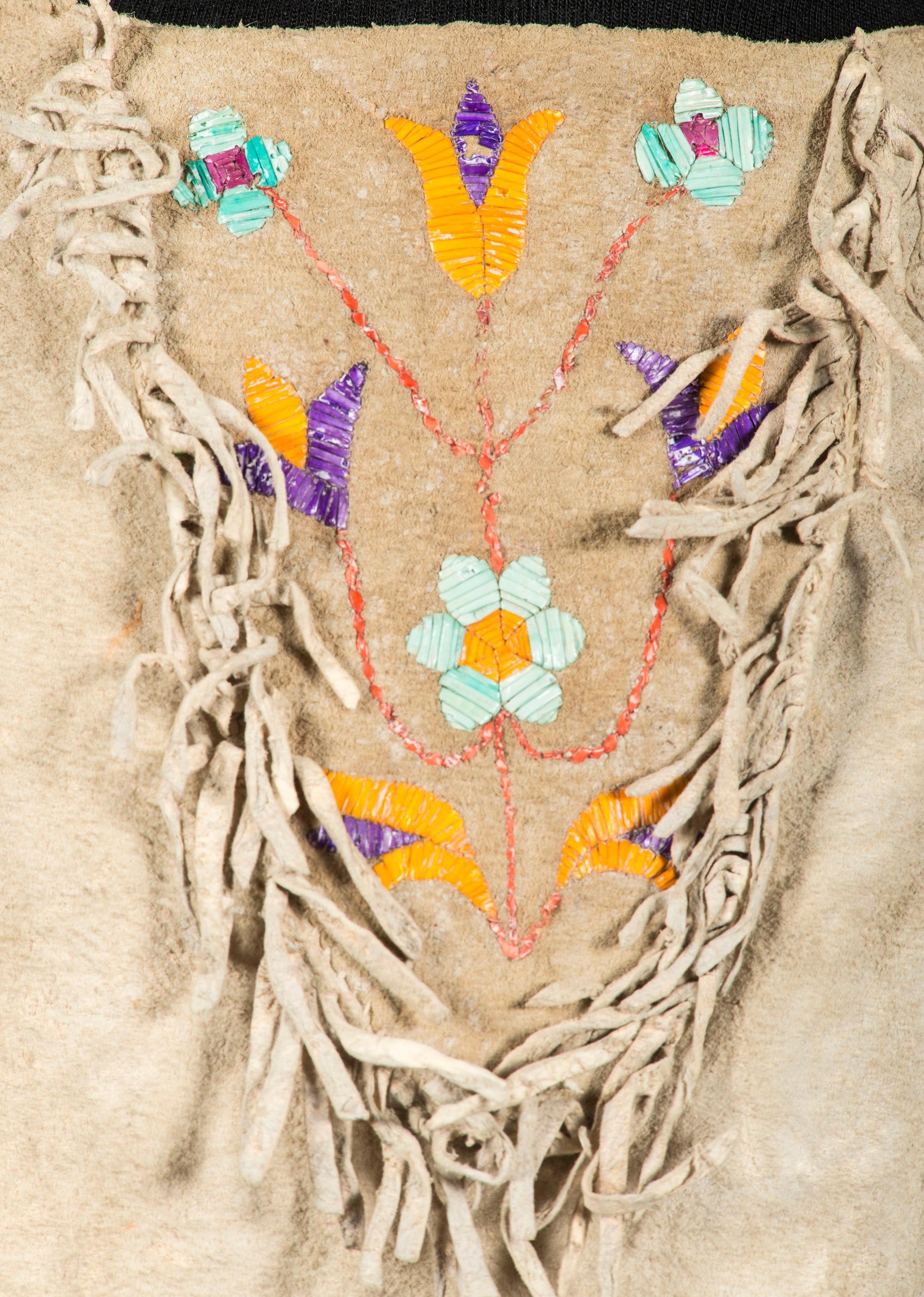 Sioux Quilled Hide Shirt and Leggings
