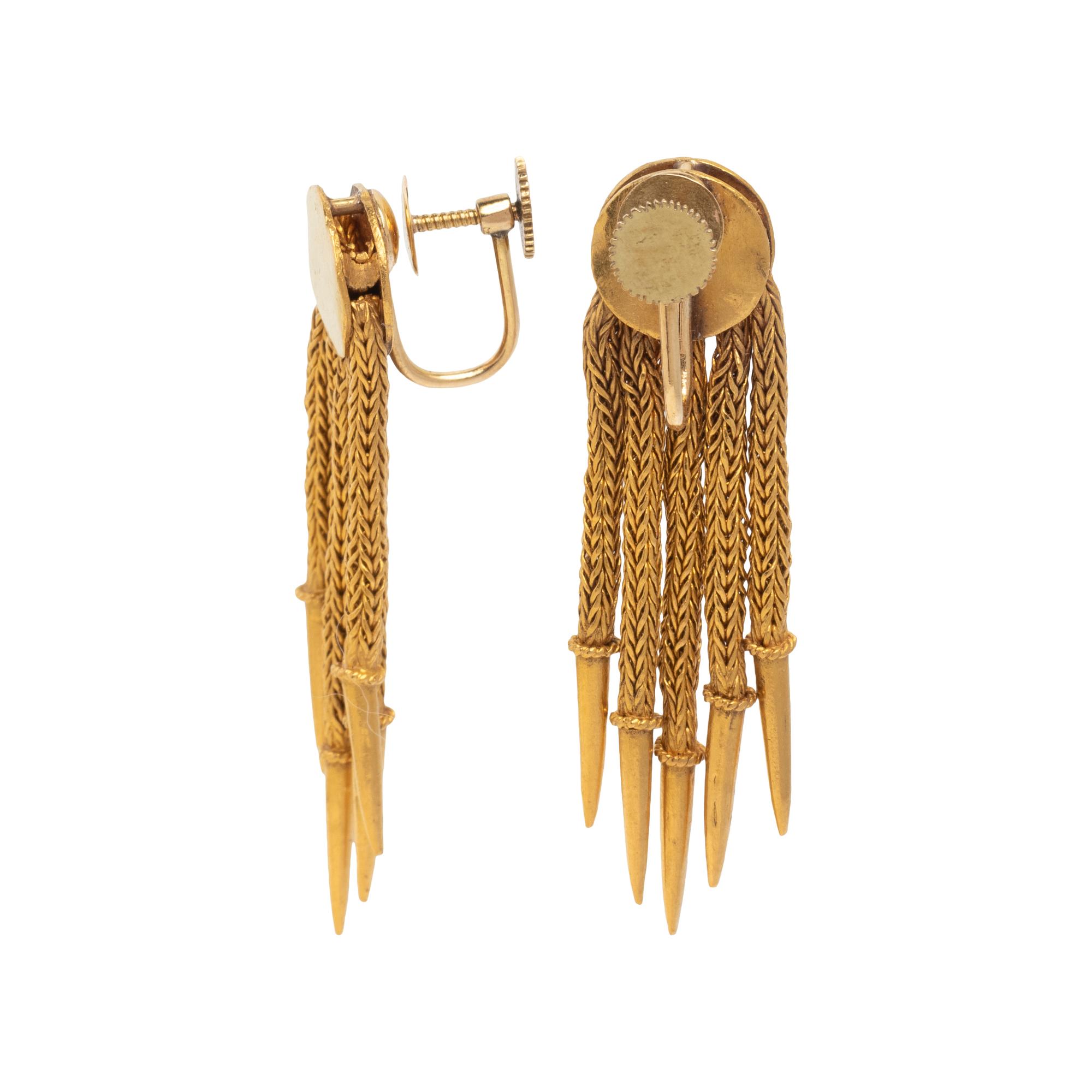 YELLOW GOLD CLIP EARRINGS