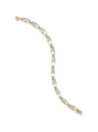 YELLOW GOLD AND QUARTZ BRACELET