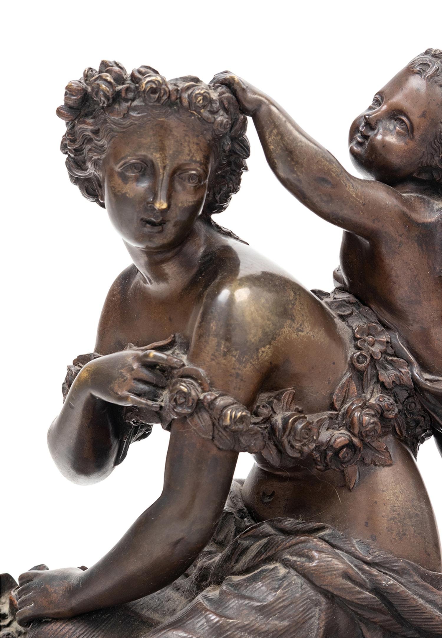A Continental Bronze Figural Group