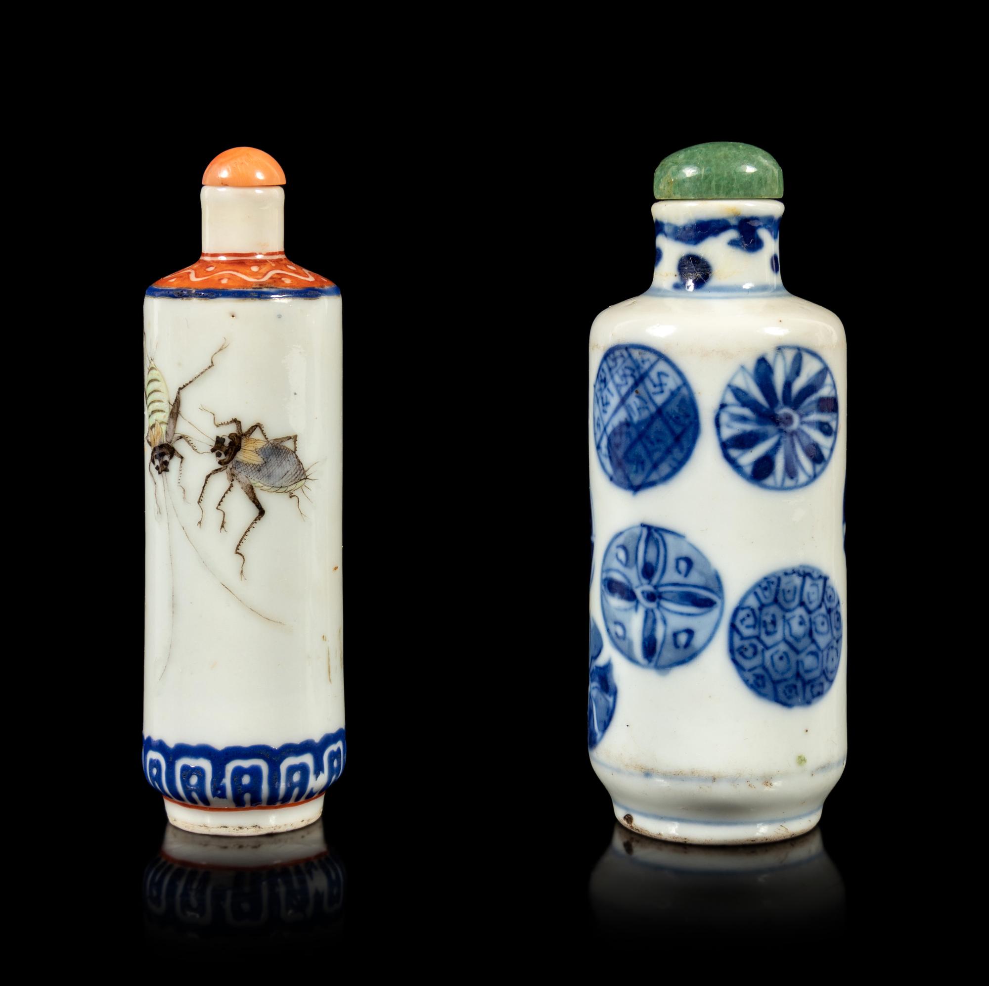 Two Porcelain Snuff Bottles