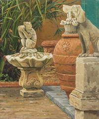 Study for Courtyard w/ Statue , 1984