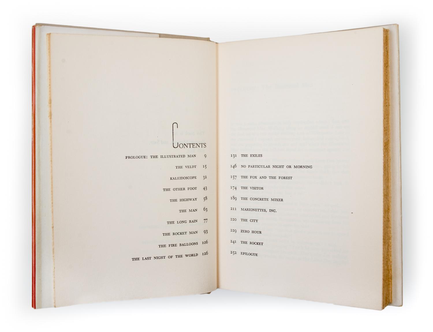BRADBURY, Ray. The Illustrated Man. NY, 1951. PRESENTATION COPY WITH DRAWING. - I Sing the Body Electric. 1ST ED, PRESENTATION COPY.