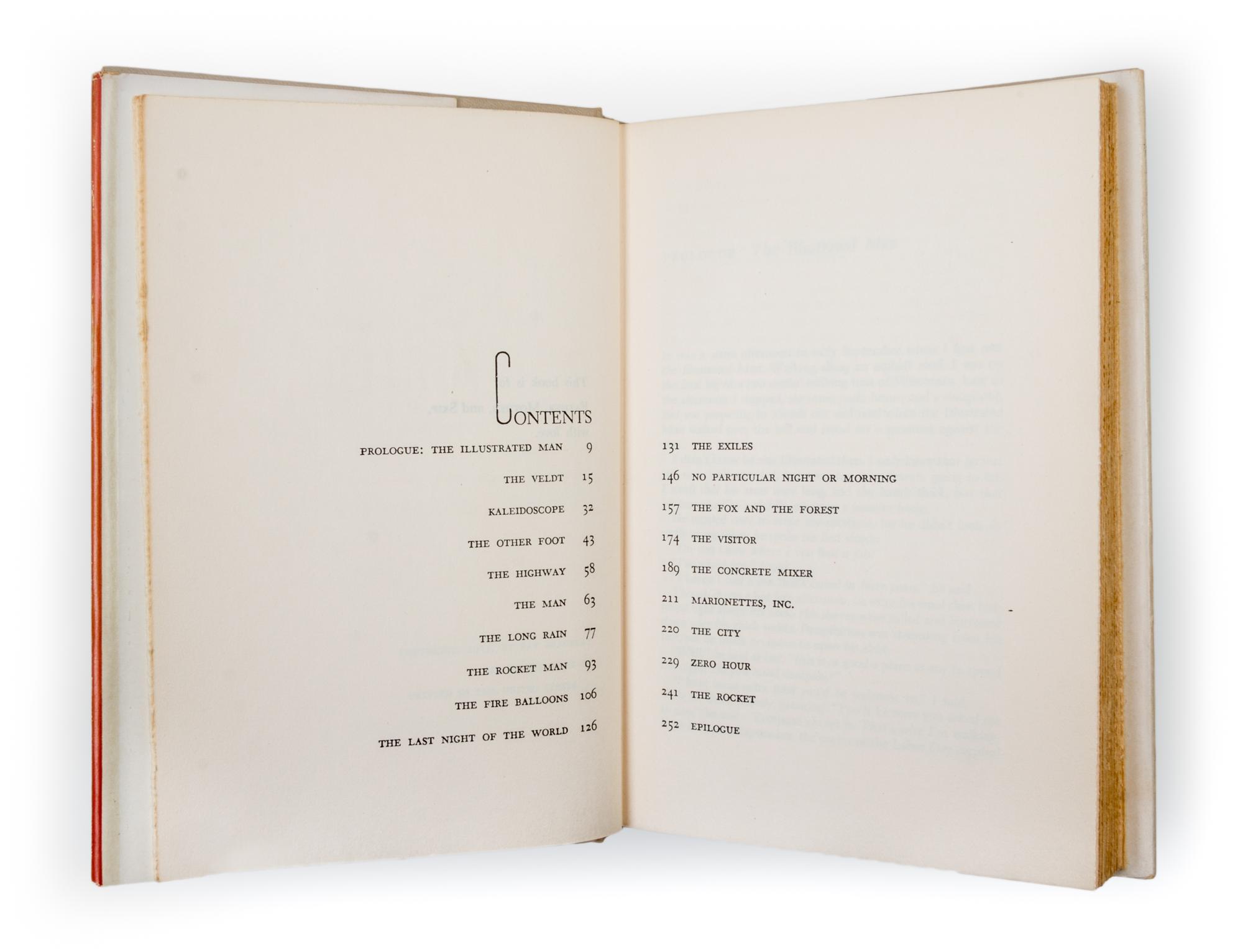 BRADBURY, Ray. The Illustrated Man. NY, 1951. PRESENTATION COPY WITH DRAWING. - I Sing the Body Electric. 1ST ED, PRESENTATION COPY.