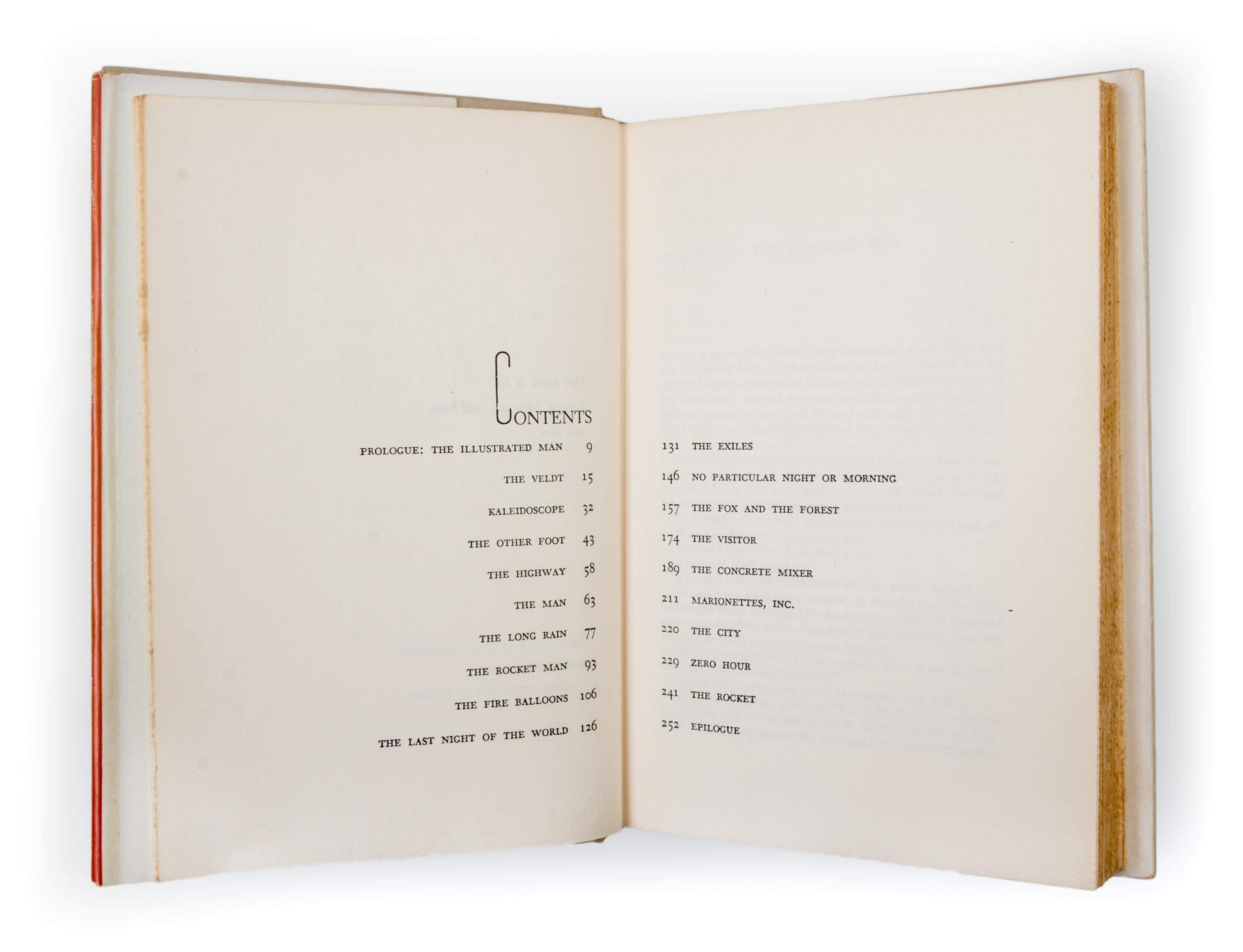 BRADBURY, Ray. The Illustrated Man. NY, 1951. PRESENTATION COPY WITH DRAWING. - I Sing the Body Electric. 1ST ED, PRESENTATION COPY.