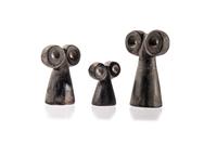 Three Syrian Stone Spectacle Idols