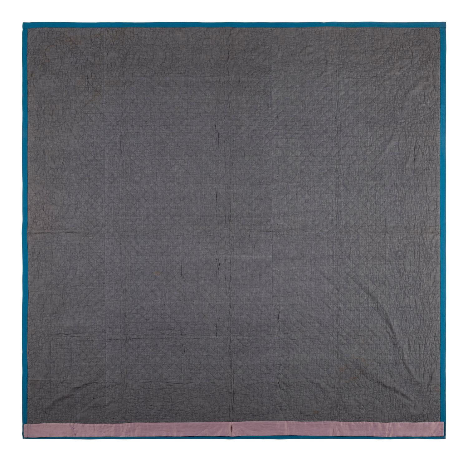 An Amish Sunshine and Shadow Pieced Cotton Quilt