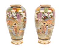 A Pair of Japanese Satsuma Vases