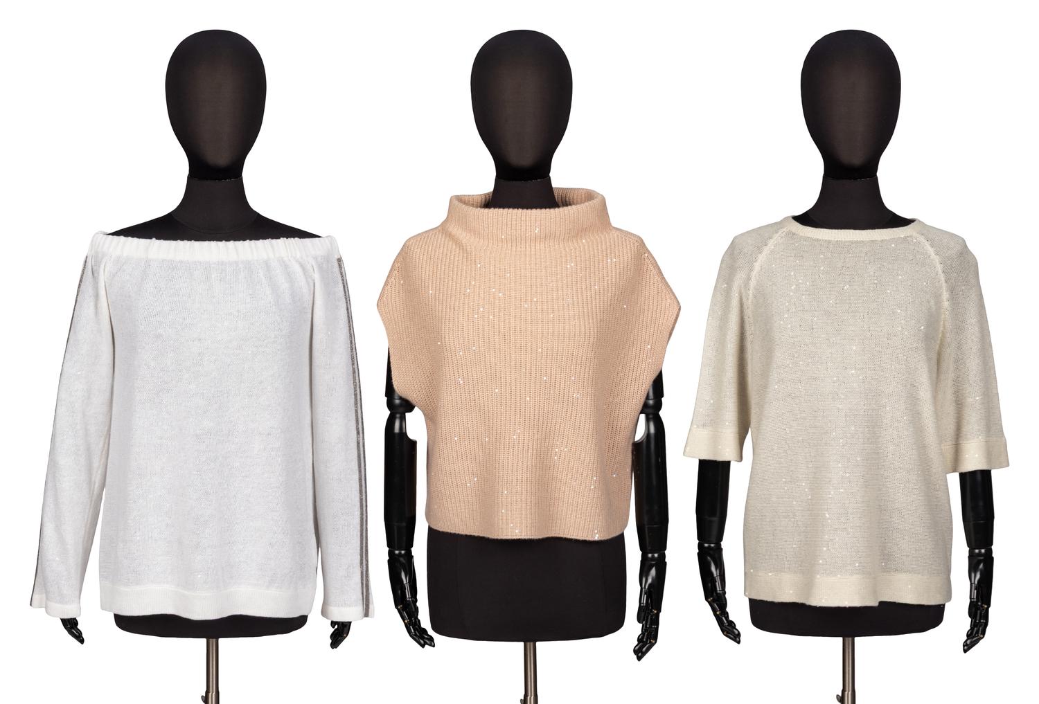 Brunello Cucinelli, Three Knit Tops