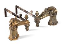 A French Gilt Metal Fireplace Suite